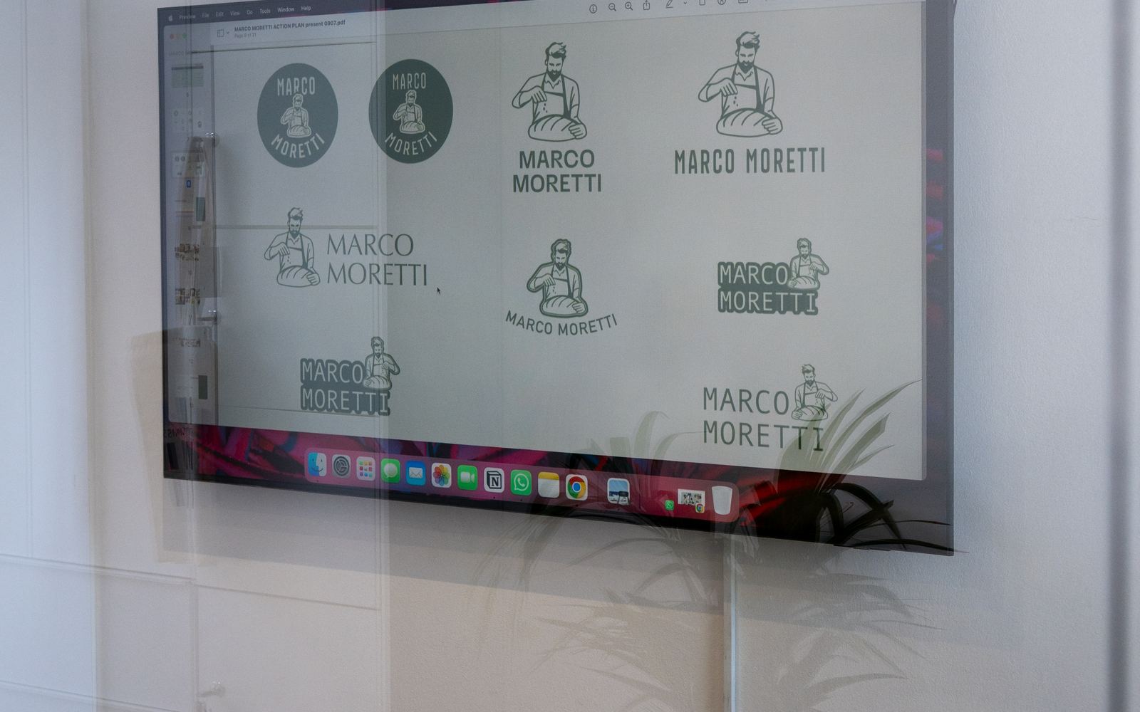 Brand identity work in progress at STUDIO COMMUNICATIONS, Limassol.